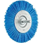 PFERD Brosse ronde non torsadée TOOLS RBU, Ø 100 mm, tige Ø 6 mm, filaments BLUE Ø 1,10 mm, grain 180, pour perceuses