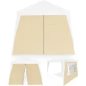 Casaria 2x Parois latérales pour Tonnelle / Pavillon Capri - Beige-Crême