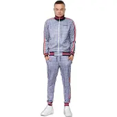 Lonsdale Survêtement bleu marine / bleu-gris / rouge vif / blanc