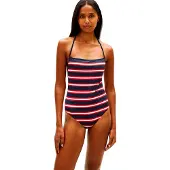 Tommy Hilfiger Uw0uw06484 Halter Swimsuit Bleu L Femme