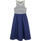 s.Oliver Robe bleu foncé / blanc cassé