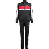 Adidas Seasonal Essentials Tiberio 3 Stripes Tricot Tracksuit Noir 9-10 Years Enfants