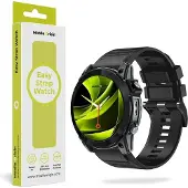 Mobile Origin Easy Strap Silicone Watch 20mm Noir (20 mm, Silicone), Sangles de montre, Noir