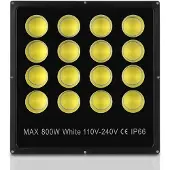 LedClick Lampe halogène LED haute performance de 800 W, conçue pour une utilisation extérieure, idéale pour éclairer les surfaces carrées, les poteaux, les murs et les entrepôts.