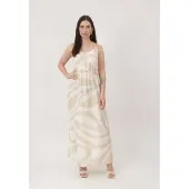 Elara Robe d’été beige / blanc