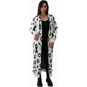 Elara Manteau en tricot noir / blanc