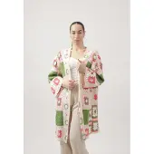 Elara Cardigan vert / mélange de couleurs