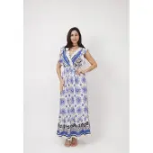 Elara Robe bleu / bleu marine / blanc