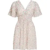 Elara Robe d’été vert pastel / rose / blanc cassé