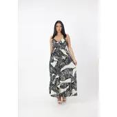 Elara Robe d’été noir / blanc