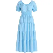 Elara Robe d’été bleu clair