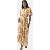 Elara Robe d’été crème / marron / rouge / blanc