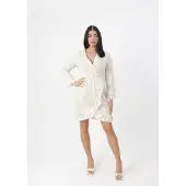 Elara Robe beige clair / blanc