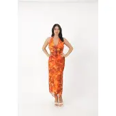 Elara Robe d’été cognac / orange / mandarine