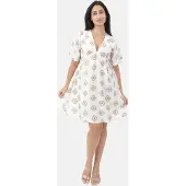 Elara Robe d’été camel / beige clair / gris