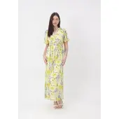 Elara Robe jaune / jaune foncé / vert / violet