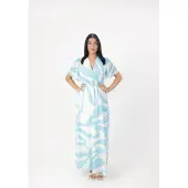Elara Robe d’été bleu clair / blanc