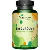 Vegavero Curcuma + Poivre noir| 60 gélules | avec curcumine et pipérine | vegan