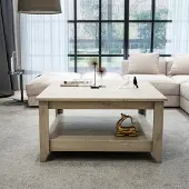 Decorotika Table basse Lea 90 cm, chêne saphir