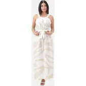 Elara Robe beige / blanc