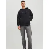 Jack & Jones Sweat-shirt 'JJEStar' noir / blanc