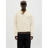 Jack & Jones Sweat-shirt 'JJEDover' marron / blanc cassé