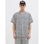 Jack & Jones Chemise 'JORSeersucker' noir / blanc