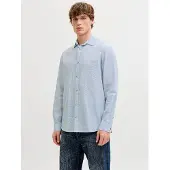 Jack & Jones Esummer Linen Blend Long Sleeve Shirt Bleu S Homme