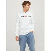 Jack & Jones Sweat-shirt 'Corp' rouge / noir / blanc