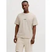 Jack & Jones T-Shirt 'JJESOHO' mastic / noir