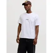 Jack & Jones T-Shirt 'JJESOHO' noir / blanc