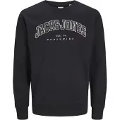 Jack & Jones Sweat 'JJECALEB' noir / blanc