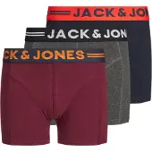 Jack & Jones Junior Sous-vêtements 'Jaclichfield' gris / orange / lie de vin / noir