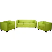 Mendler 3-1-1 Ensemble de canapés Loungesofa Lille similicuir, vert clair