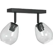 vidaXL Spot de plafond noir 33 x 13 x 26 cm verre et métal