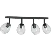 vidaXL Spot de plafond noir 73,5 x 13 x 26 cm verre et métal