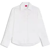 HUGO pour femme. 50562585 Blouse Echinacea imprimé blanc (36), Casuel, Viscose, Manche longue