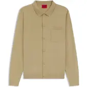 HUGO Veste en maille Regular avec finitions côtelées
