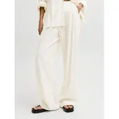 JJXX Almira Linen Jjxx High Waist Pants Blanc L Femme