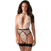 Obsessive Lilines - body porte-jarretelles - rose