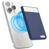Elago Porte-cartes magnétique en silicone MagSafe Jean Indigo