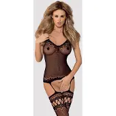 Obsessive - ensemble résille à motifs - noir - S-L