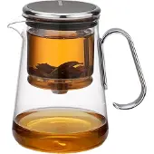 Semoic Théière magnétique en verre de 700 ml avec infuseur -