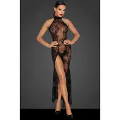 Noir Handmade - robe longue transparente à motifs floraux - - L