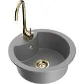 Mexen Evier en granit Diego avec mitigeur Telma, gris (6512-71-670200-50)