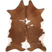 Rugsx Tapis Imitation Peau de vache, Vache G5070-2, marron cuir 155x195 cm