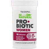 NaturesPlus NaturesPlus, GI Natural Probiotique Femme, 60 Milliards d'UFC, 30 Gélules