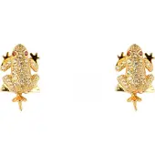 Lancaster Jla-ear-frog6 Earrings Doré Femme
