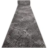 Rugsx Tapis de couloir SILVER Tronko Arbre Bois gris 70cm 70x350 cm
