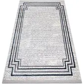 Rugsx Tapis TULS structural, franges 51242 cadre ivoire / bleu 280x370 cm